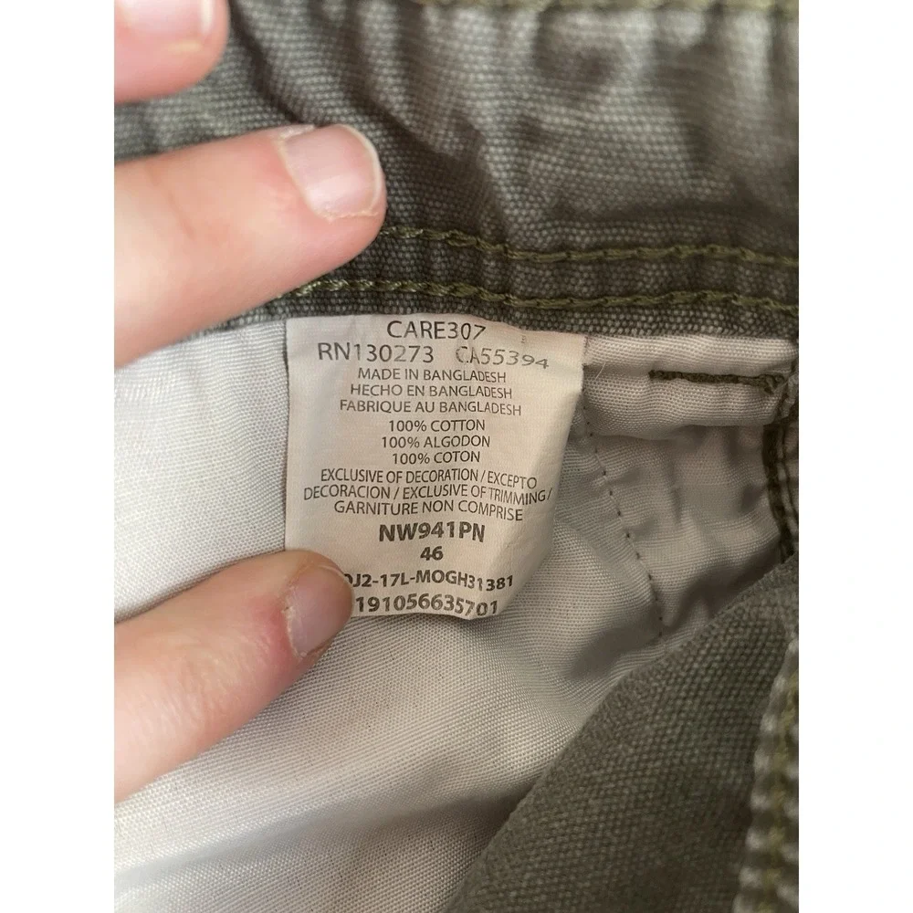 Wrangler‎ Authentic Issue Cargo Shorts Men 44* Olive Green Utility Outdoor